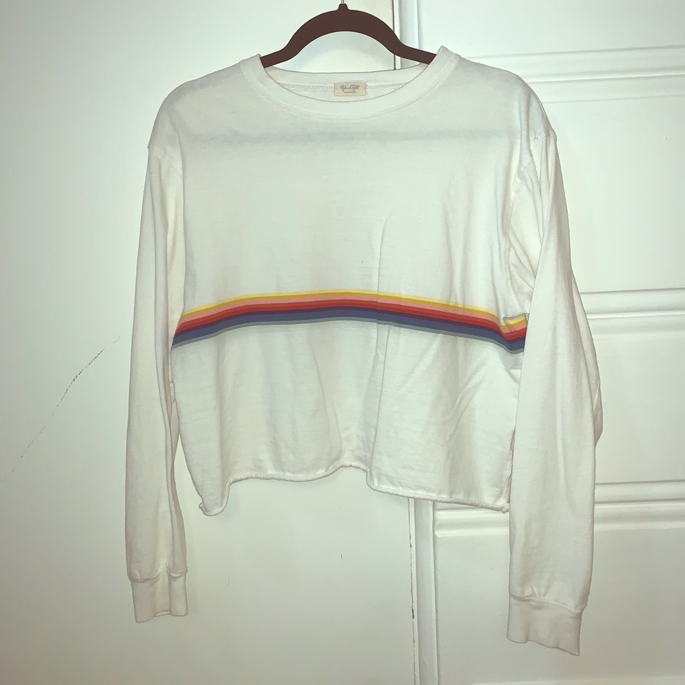 Rainbow Striped Brandy Melville Long Sleeve